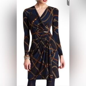 Michael by Michael kors faux wrap dress. Equestrian
